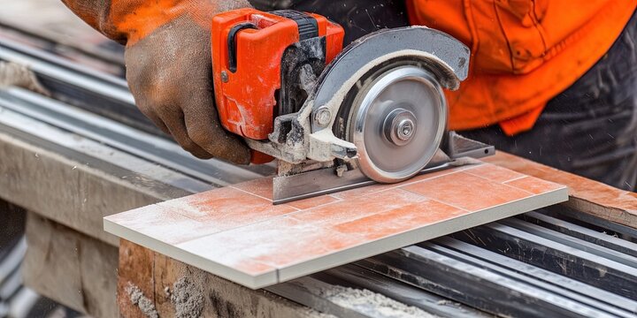 tile cutter cutting tile 