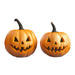 two halloween jack o lanterns clipart