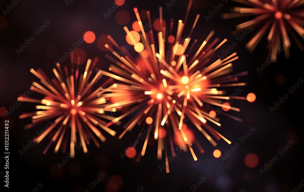 Poster abstract firework background with free space for text