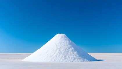 Sea Salt Farm with Pile of Fresh Salt | Traditional Salt Harvesting and Natural Mineral Extraction