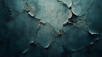 Abstract Background - Teal Cracked Wall Texture