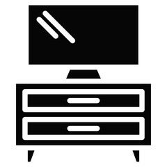 TV Table Vector Icons