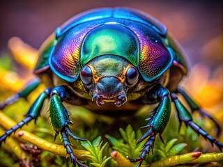Fototapeta premium Fascinating Insights into the Scarab Beetle: Nature's Ancient Symbol of Renewal and Protection