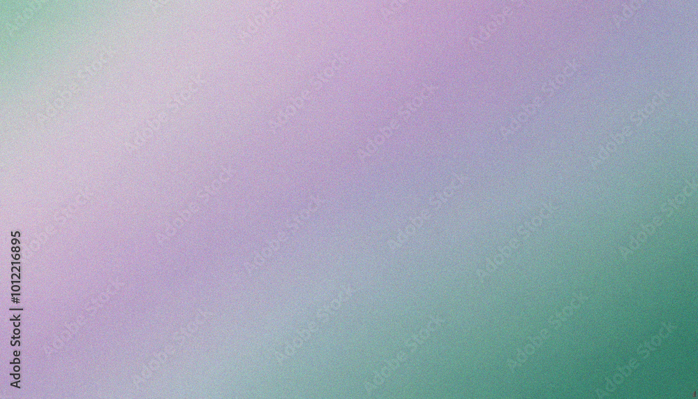 Wall mural pale lilac, emerald green grainy gradient background glowing backdrop. smooth texture gradient for a