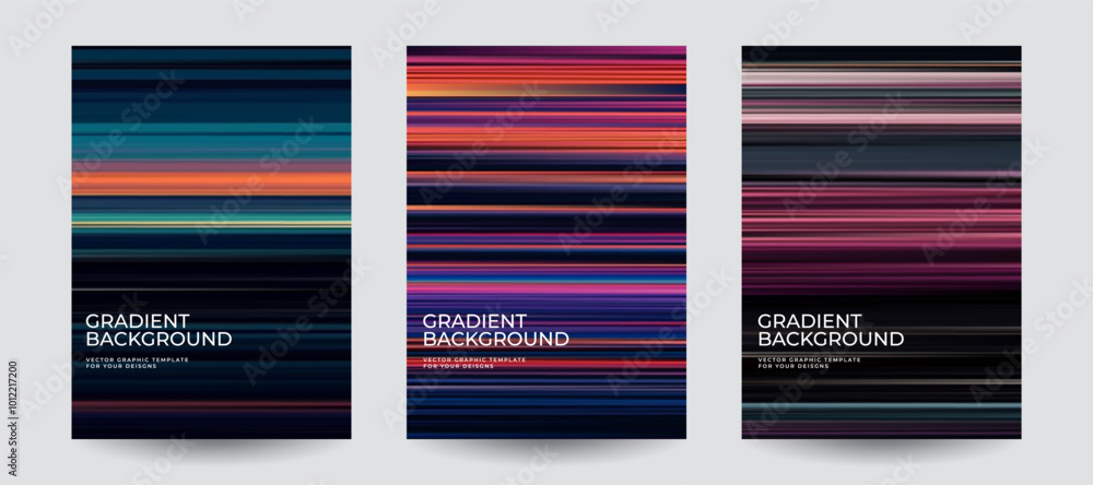 Poster abstract covers with abstract color gradients. eps10 vector.