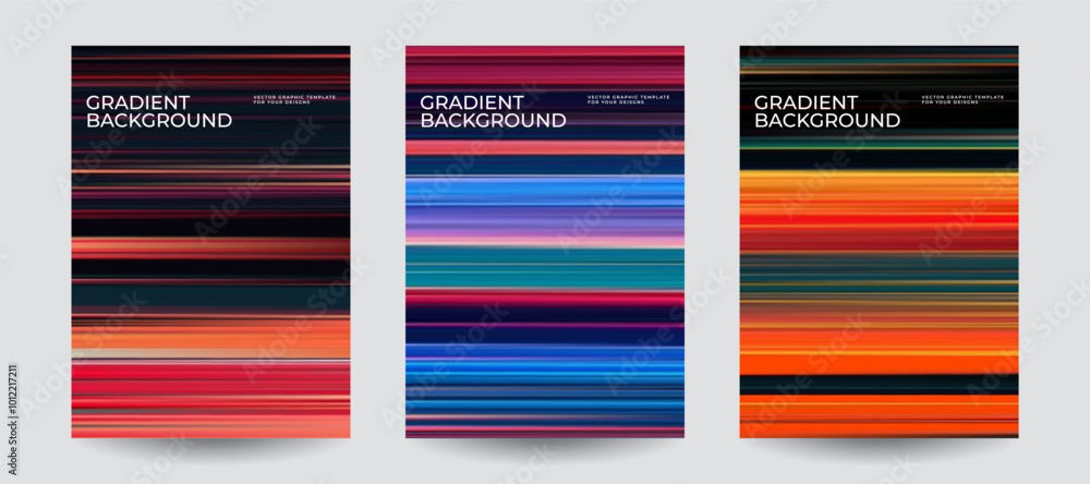 Poster abstract covers with abstract color gradients. eps10 vector.