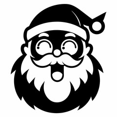 vector of a santa claus face