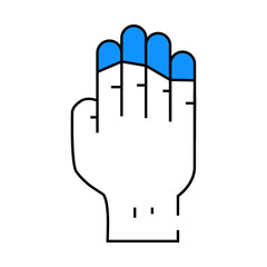 cyanosis disease line icon vector. cyanosis disease sign. isolated symbol illustration