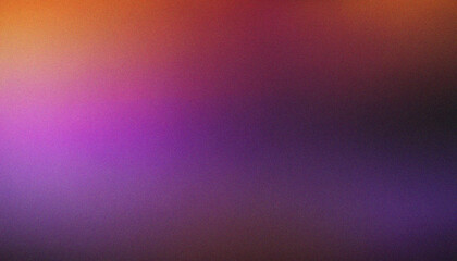 Purple, Brown, Black, Orange grainy gradient on background. Elegant grainy backdrop featuring elegant grainy transitions