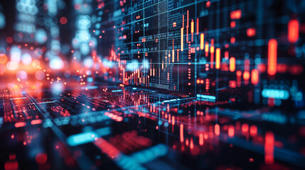 Fototapeta premium abstract background for stocks and stock market with stock charts