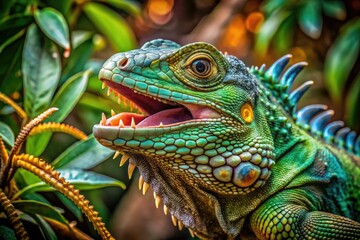 Fototapeta premium Fierce Predator Reptiles in Their Natural Habitat Showcasing Strength and Adaptation Skills