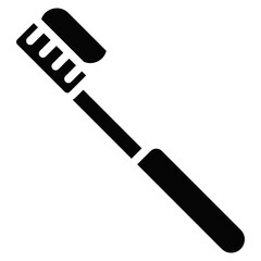 Tooth Paste on Brush Vector Icons