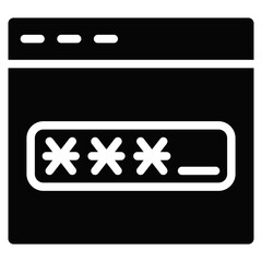 Obraz premium Browser Password Vector Icons