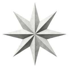 Fototapeta premium PNG Starburst paper art white background.