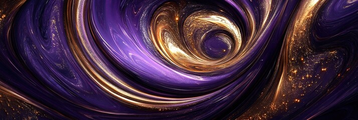 metallic purple and gold swirl