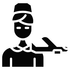 Air Hostess Vector Icons