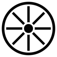 Obraz premium Wooden Wheel Vector Icons