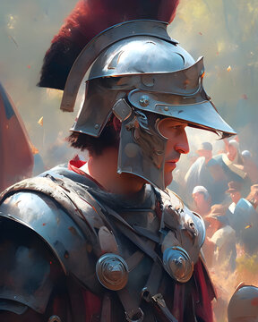  R&ouml;mischer Soldat in antiker R&uuml;stung - KI generiert