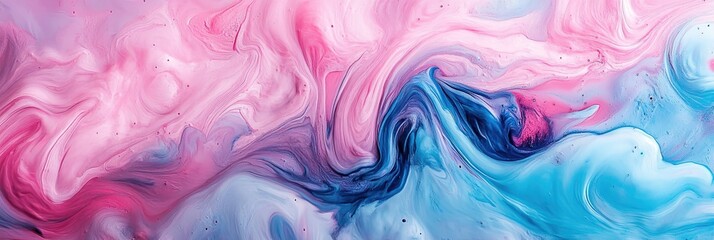 Fototapeta premium pink and blue paint swirl 