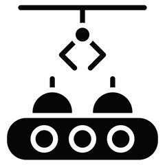 Food Conveyor Vector Icons