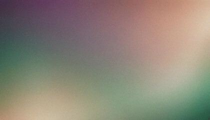 Smoky Purple, Taupe, Light Peachy Brown, Emerald Green magenta color gradient background. Stylish grainy banner featuring vibrant grainy texture patterns