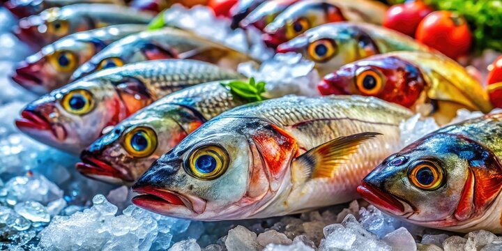 Freshly Caught Jaibas on Ice at a Seafood Market Ready for Cooking and Culinary Delights