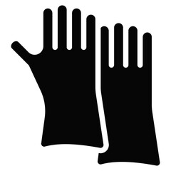 Cleaning Gloves Vector Icons