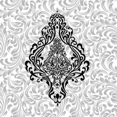 Damask Graphic Ornament Floral Design
