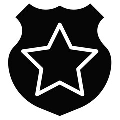 Obraz premium Police Badge Vector Icons