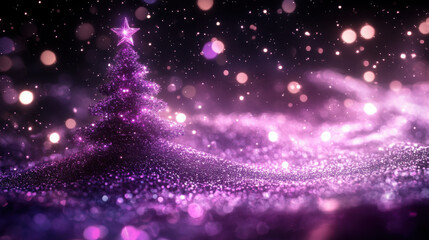 Fototapeta premium New Year's Eve with a beautiful background with a beautiful Christmas tree