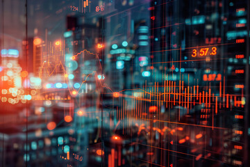 Fototapeta premium A gold pocket watch sits on a pile of coins.,