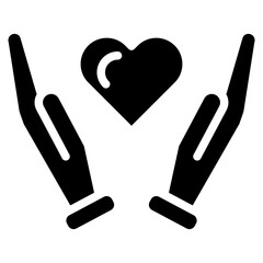 Heart Hands Vector Icons