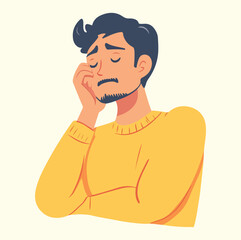 A man suffering from headache