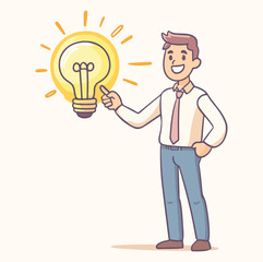 A man with idea concept illustration