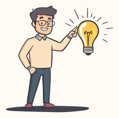 A man with idea concept illustration