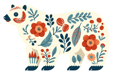 PNG A bear art pattern mammal.