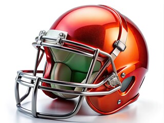 Fototapeta premium High-quality football helmet isolated on white background for sports, safety, and gear concepts