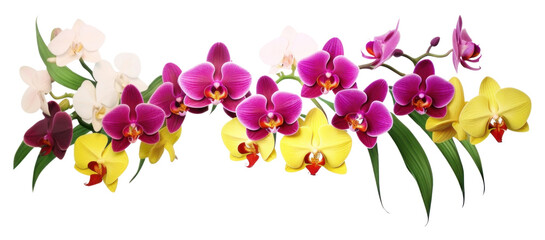 PNG Phalaenopsis orchids and leaves flower nature plant. © Rawpixel.com
