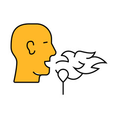 fure show performing line icon vector. fure show performing sign. isolated symbol illustration