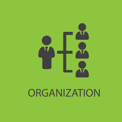 Organization icon from reputation management collection. Simple line element Organization symbol for templates, web design and infographics