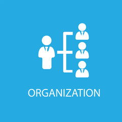 Organization icon from reputation management collection. Simple line element Organization symbol for templates, web design and infographics