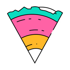 earth structure line icon vector. earth structure sign. isolated symbol illustration