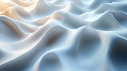 Abstract white background with wavy lines and soft light.