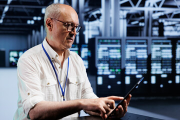 Aged meticulous expert in data center providing dedicated VPN servers able to deliver encrypted...