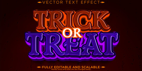 Halloween monster text effect, editable horror and scary text style