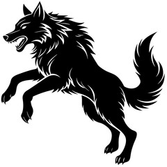 black and white horse