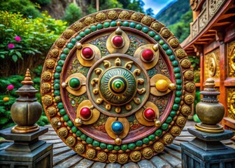 Intricate Symbols of Karma Representing Balance, Cause and Effect in Spirituality and Nature