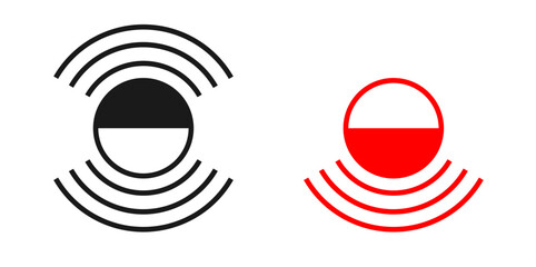 one way and both ways motion Sensor icon isolated flat design vector illustration.