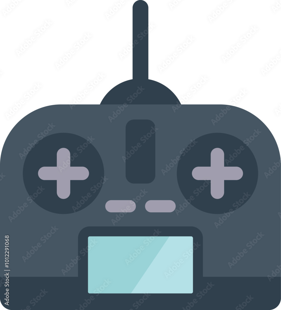 Poster modern remote control with antenna for piloting drones, offering precise control and extended range