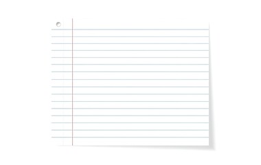 Creative vector illustration of realistic square, lined paper blank sheets set isolated on transparent background. Art design lines, grid page notebook with margin. Abstract concept graphic element